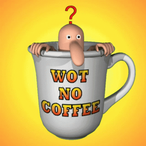 Animated Coffee Wot No Coffee Cup GIF