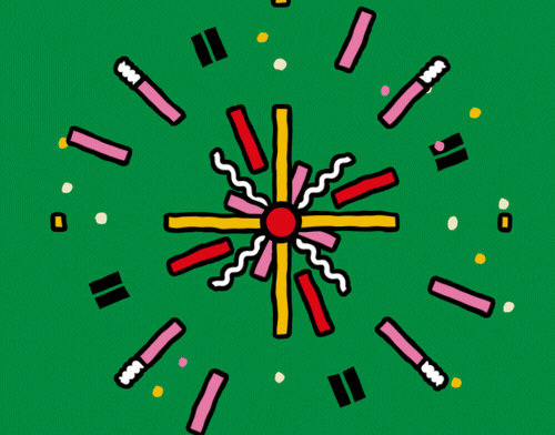 Animated Colorful Sparklers GIF