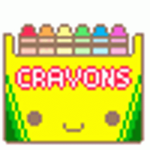 Animated Coloring Crayons 6 Colors GIF