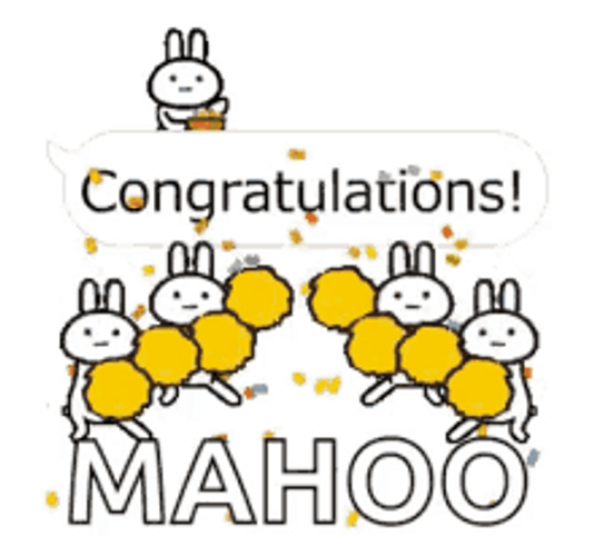 Animated Congratulations Cheering Confetti Sticker GIF