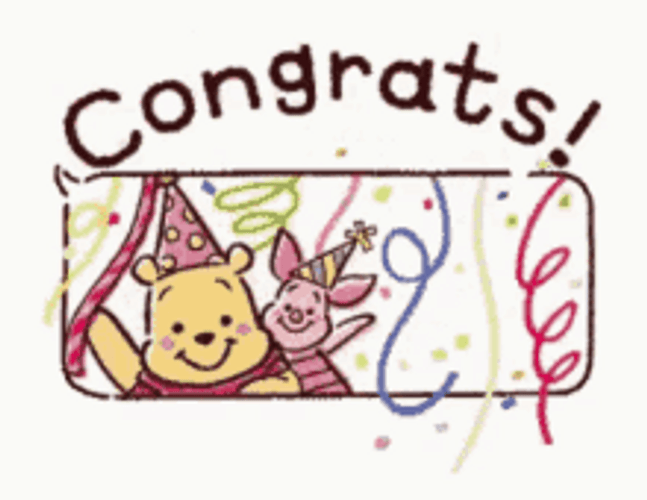 Animated Congratulations Winnie The Pooh GIF