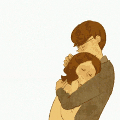 Animated Couple Abrazo  GIF