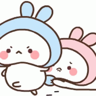 Animated Couple Bunny Please Dont Go GIF