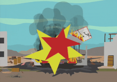 Animated Crash And Burn Fire Smoke GIF