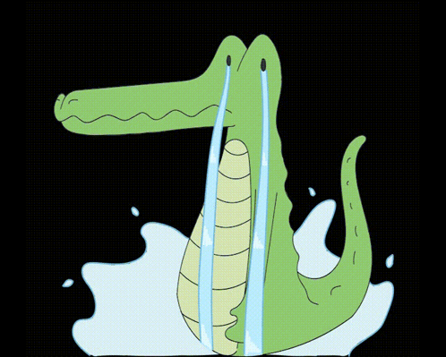 Animated Crocodile Cartoon Sad Cry GIF
