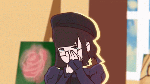 Irene Animated Crying Silently GIF