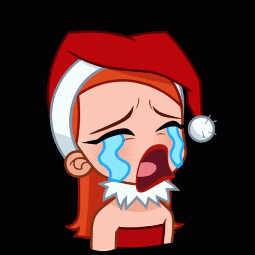 Sweet Santa Animated Crying GIF