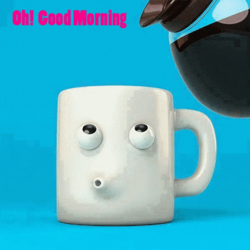 Animated Cup Coffee Good Morning  GIF