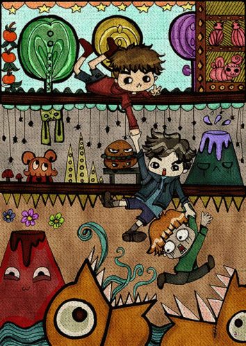 Animated Cute Abstract Mobile Art GIF