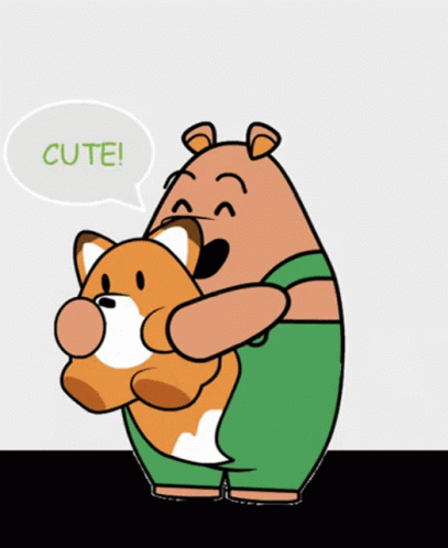 Animated Cute Happy Bear Pants GIF