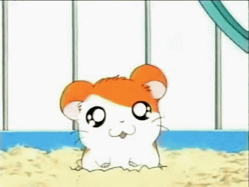 Animated Cute Hamtaro Smiling GIF