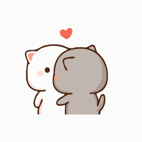 Animated Cute Peach And Goma Kissing GIF