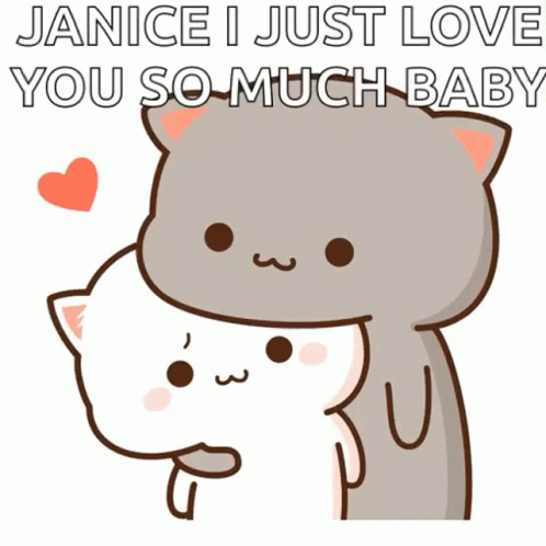 Animated Cute Peach And Goma Love GIF