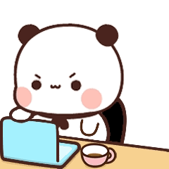 Animated Cute Bear Glides Chair GIF