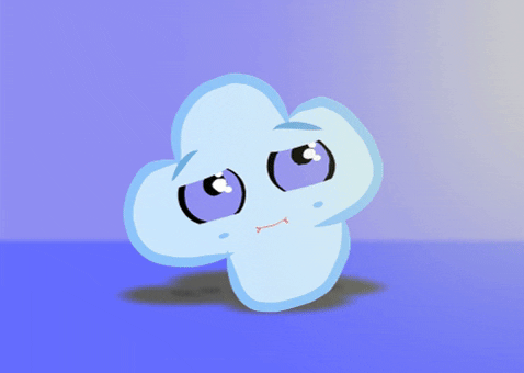 Animated Cute Cloud Monday Blues GIF