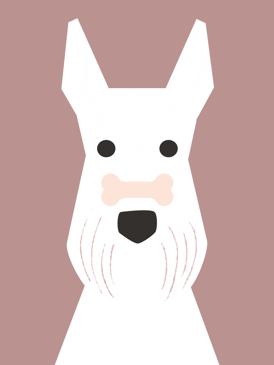 Animated Cute Dog Eating Bone GIF