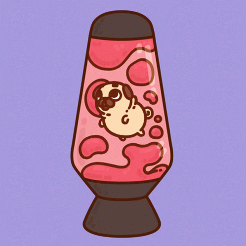 Animated Cute Dog Inside Lava Lamp GIF