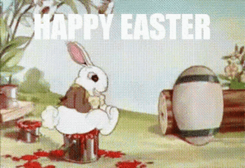 Animated Cute Easter Bunny GIF