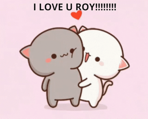 Animated Cute Goma And Peach Snuggling GIF