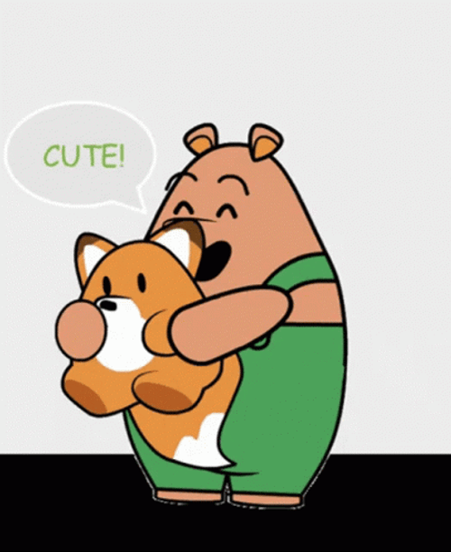 Animated Cute Happy Bear Pants GIF