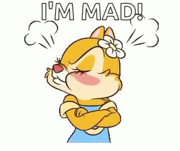 Animated Cute Mad Chip N Dale GIF