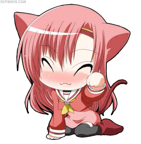 Animated Cute Neko Chibi Kawaii GIF