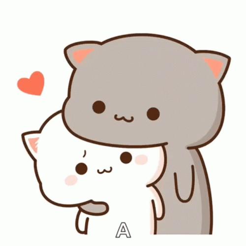 Animated Cute Peach And Goma Ears Flapping GIF