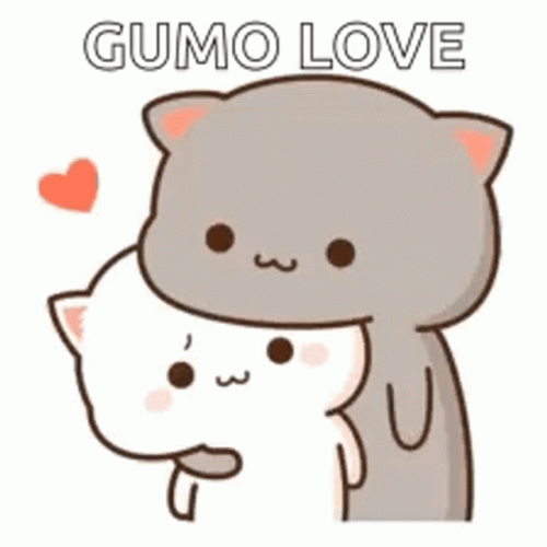 Animated Cute Peach And Goma Hugging GIF