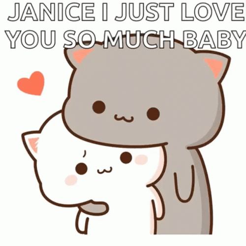 Animated Cute Peach And Goma Love GIF