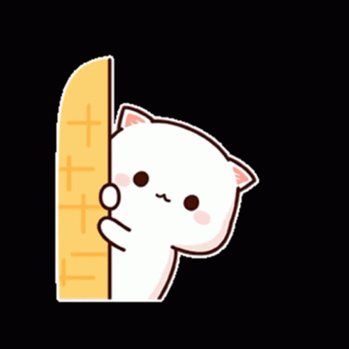 Animated Cute Peach Cat Peeking GIF
