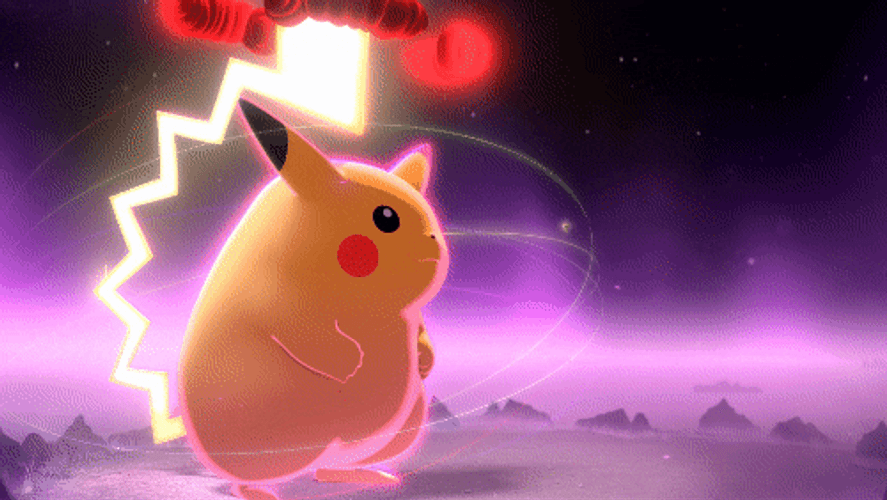 Animated Cute Pikachu Lightning GIF 