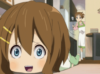 Animated Cute Yui Hirisawa Happy GIF
