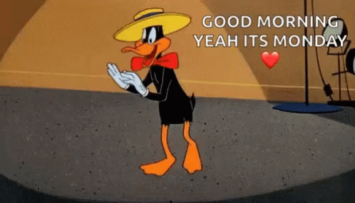 Animated Daffy Duck Dancing Good Morning Monday GIF
