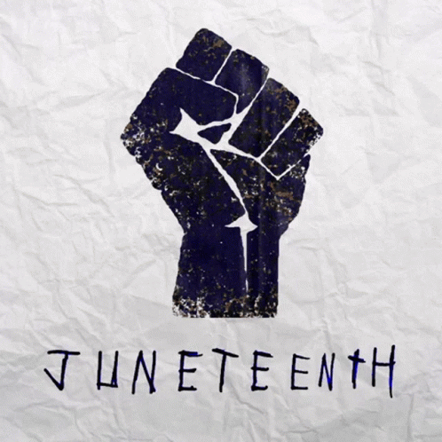 Animated Dancing Juneteenth Text GIF