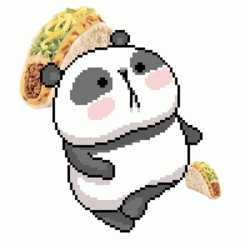 Animated Dancing Panda With Taco Background GIF