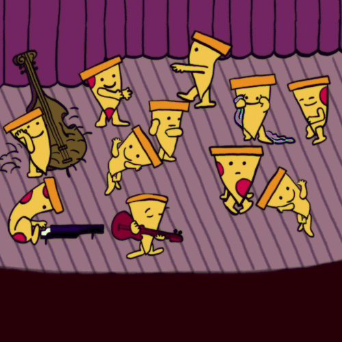 Animated Dancing Pizza Party GIF