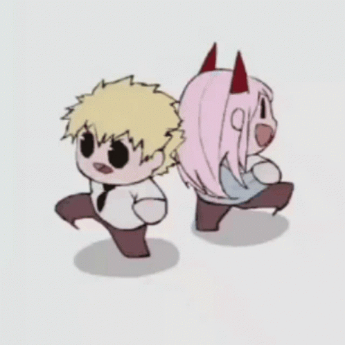 Animated Denji And Power Dancing GIF
