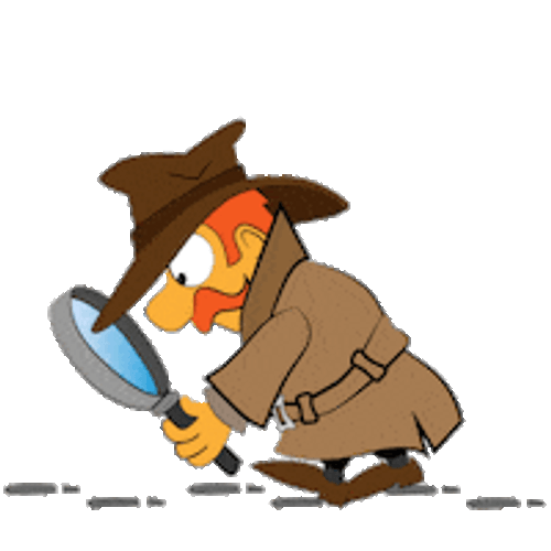 Animated Detective Searching For Clues GIF