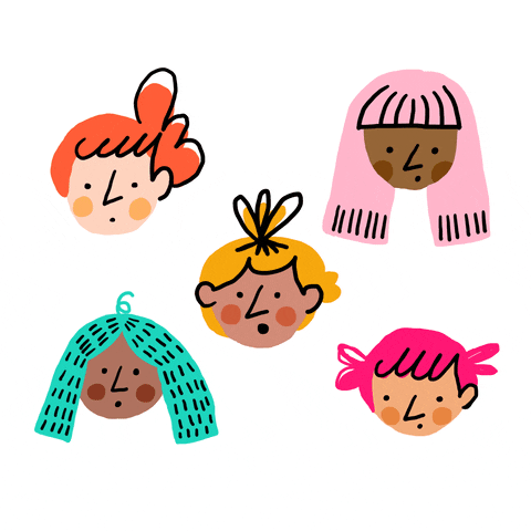 Animated Different Crazy Hair Style GIF