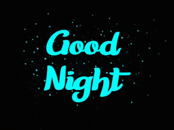 Animated Digital Good Night Text Design GIF