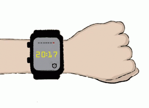 Animated Digital Wrist Watch GIF
