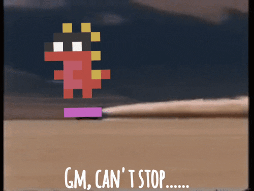 Animated Dinosaur Gm Cant Stop Wont Stop GIF
