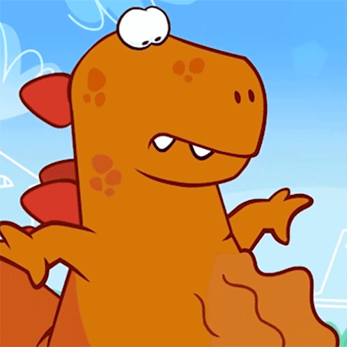 Animated Dinosaur Stomach Growling GIF