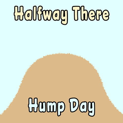 Animated Dog Half Way There Hump Day GIF