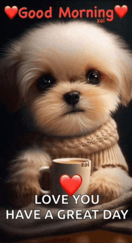 Animated Dog Have A Good Day Love GIF