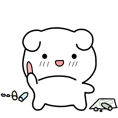 Animated Dog Holding Coloring Pencil GIF