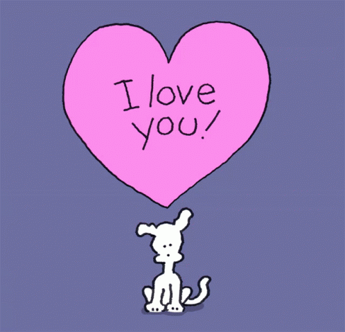 Animated Dog I Love You GIF