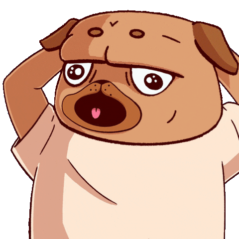 Animated Dog With A Spinning Head GIF