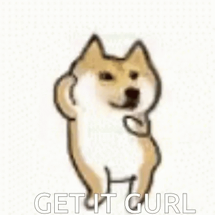 Animated Doge Dancing Get It Girl GIF