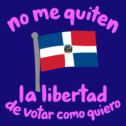 Animated Dominican Flag Waving GIF